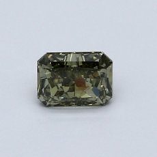 0.51-Carat Deep Grayish Yellowish Green Radiant Cut Diamond