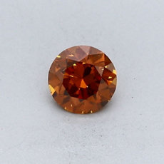 0.35-Carat Deep Yellowish Orange Round Cut Diamond