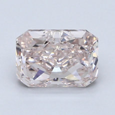1.51-Carat Light Orangy Pink Radiant Cut Diamond
