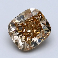 2.09-Carat Brownish Yellowish Orange Cushion Cut Diamond