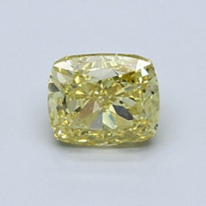 1,00-Carat Intense Yellow Cushion Cut Diamond