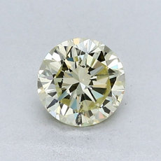 0.73-Carat Light Yellow Round Cut Diamond