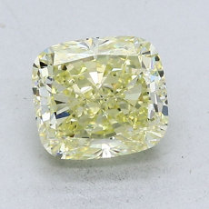 Diamant taille coussin : jaune 2,22 carats