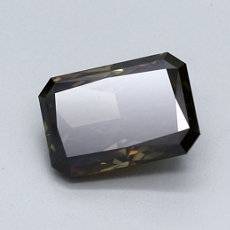 3,01-Carat Dark Brown Radiant Cut Diamond