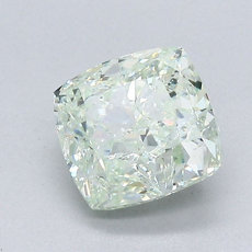 2.11 quilates Amarillo verdoso Diamante de talla cojín: