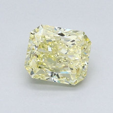 Diamante de talla radiante de 1.27 quilates de color amarillo