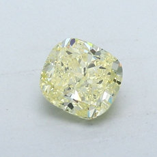 0,80-Carat Yellow Cushion Cut Diamond