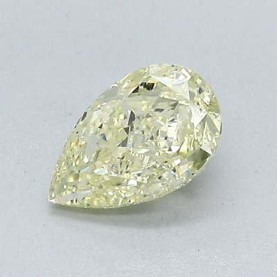 0.90-Carat Yellow Pear Shaped Diamond