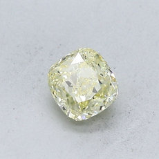 0.51 quilates amarillo claro Diamante de talla cojín: