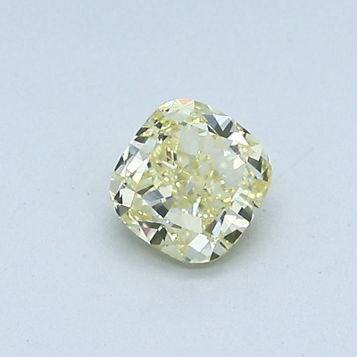 0.52-Carat Yellow Cushion Cut Diamond