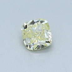 0.52 quilates de color amarillo Diamante de talla cojín: