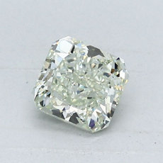 Diamante de talla radiante color verde amarillento claro de 0.89 quilates