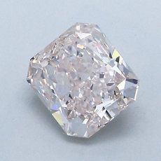 1.55-Carat Light Orangy Pink Radiant Cut Diamond