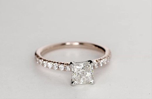 1.01 Carat Diamond French Pavé Diamond Engagement Ring | Recently ...