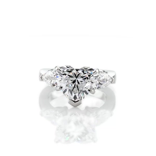 4.02 Carat Classic Pear Shaped Diamond Engagement Ring