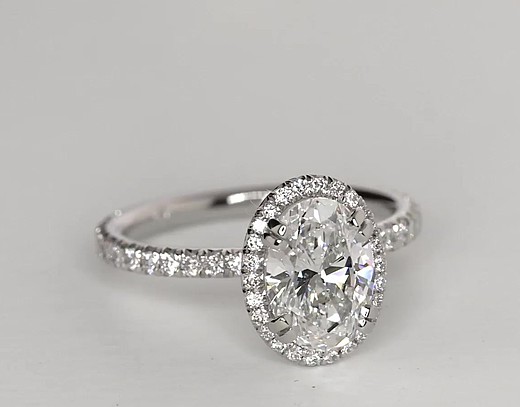 Blue Nile Studio Oval Cut Heiress Halo Diamond Engagement Ring in ...