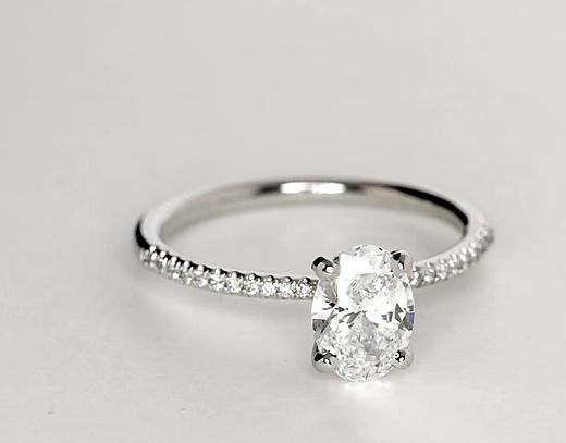 1.13 Carat Diamond Petite Micropavé Diamond Engagement Ring | Recently ...
