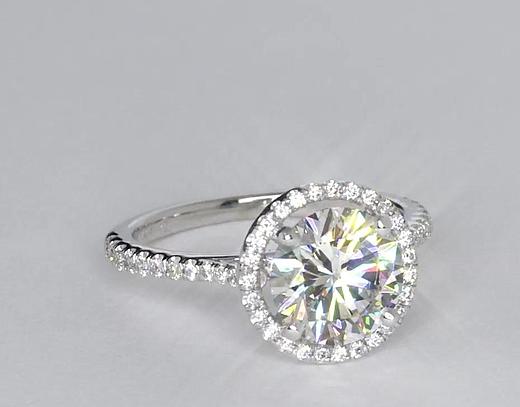 1.5 Carat Diamond Floating Halo Diamond Engagement Ring | Recently ...