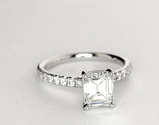1.46 Carat Diamond French Pavé Diamond Engagement Ring | Recently ...