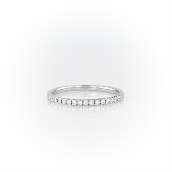 Petite Cathedral Pavé Diamond Ring in 18k White Gold (1/6 ct. tw.)