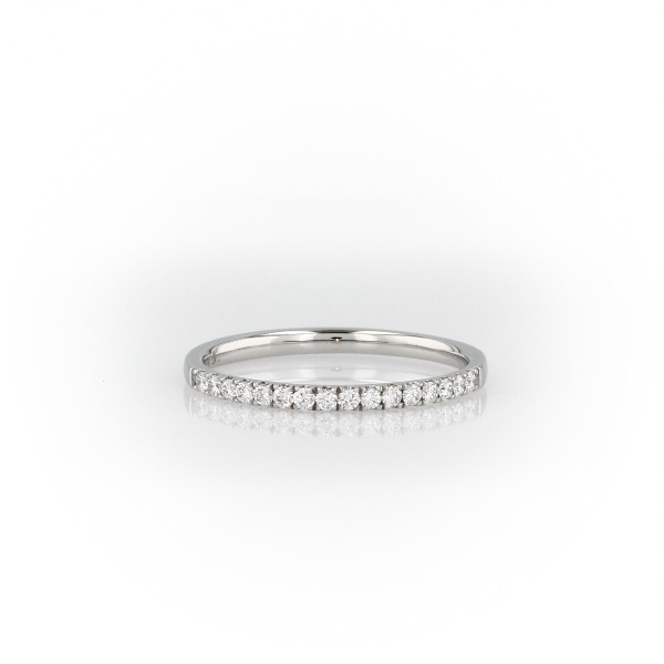 Petite Cathedral Pavé Diamond Ring in Platinum