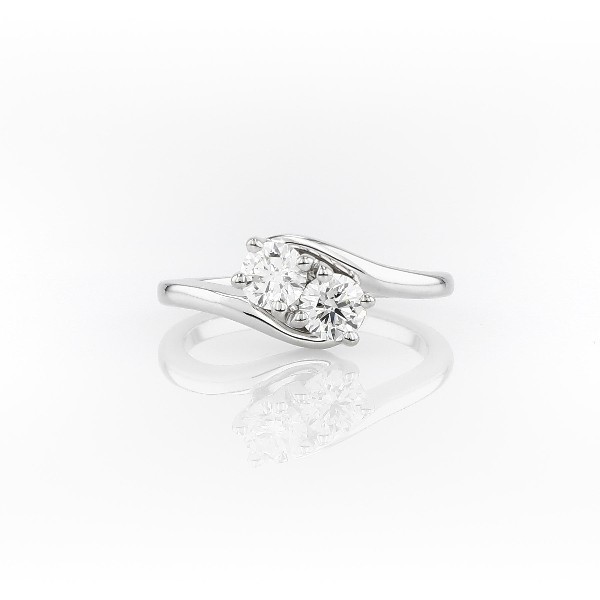 Two-Stone Solitaire Diamond Ring in 14k White Gold (3/4 ct. tw.)