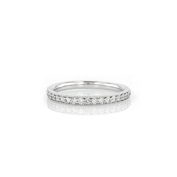 Riviera Pavé Heirloom Diamond Ring in 14k White Gold (1/4 ct. tw.)