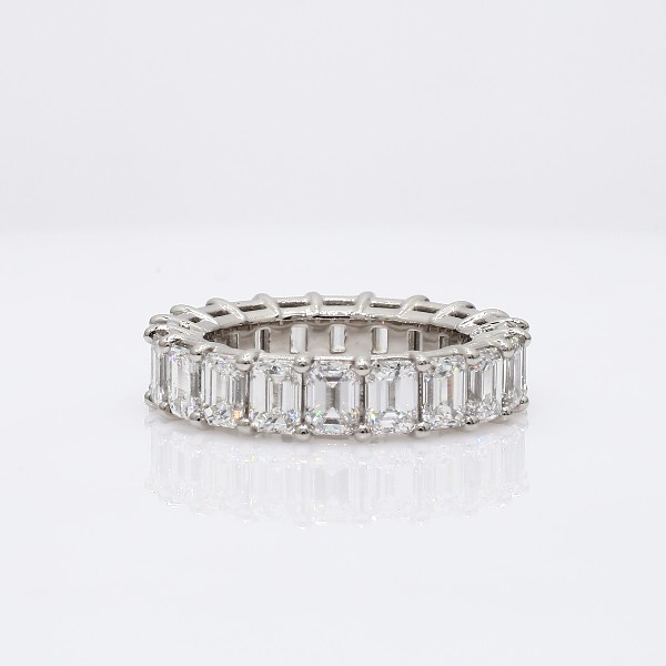 Emerald-Cut Diamond Eternity Ring in Platinum (6.0 ct. tw.) | Blue Nile