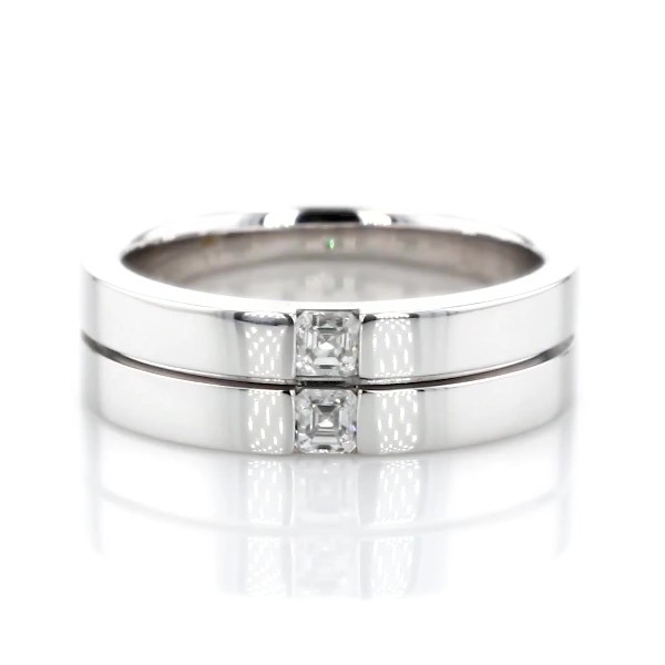 ZAC ZAC POSEN Double Asscher Diamond Ring in Platinum (7 mm, 3/8 ct. tw.)