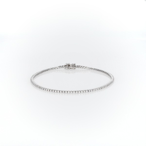 Bracelet tennis diamants en or blanc 14 carats(1 carat, poids total)