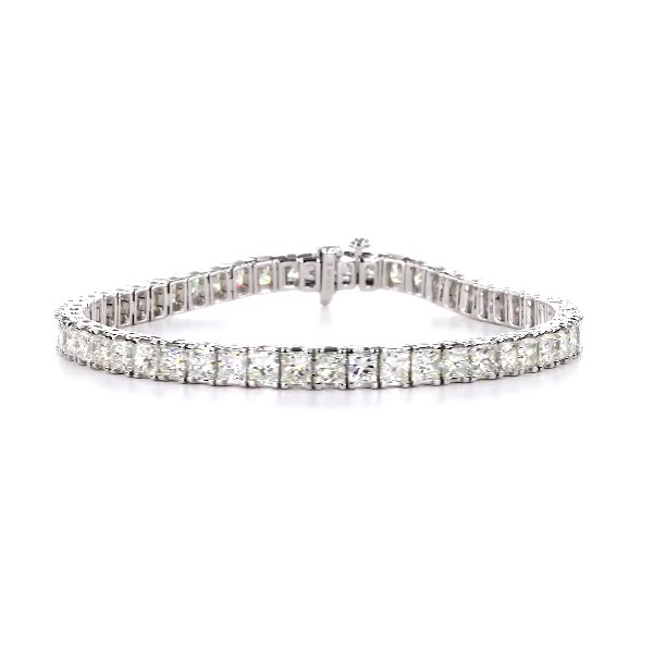 Princess Diamond Tennis Bracelet in 14k White Gold (12.97 ct. tw.) 