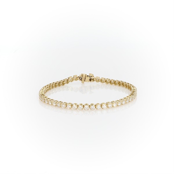 18K Yellow Gold 9.25 inches IJ| SI identification-bracelets Size 0.21 cttw Round-Cut-Diamond 