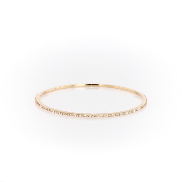 Stackable Pavé Diamond Bangle in 18k Yellow Gold (1 ct. tw.) | Blue Nile