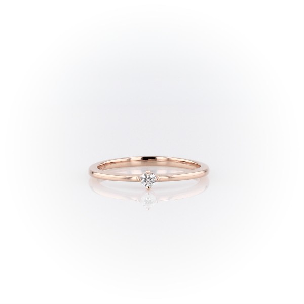 Mini Diamond Stackable Fashion Ring in 14k Rose Gold