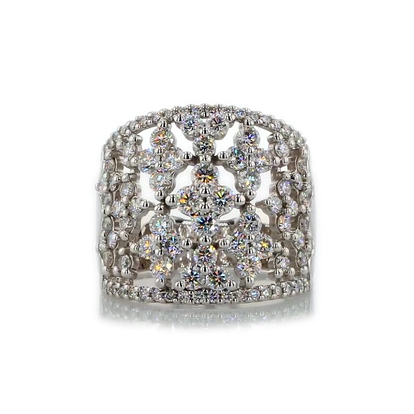 Diamond Clover Fashion Ring in 14k White Gold (2 ct. tw.)