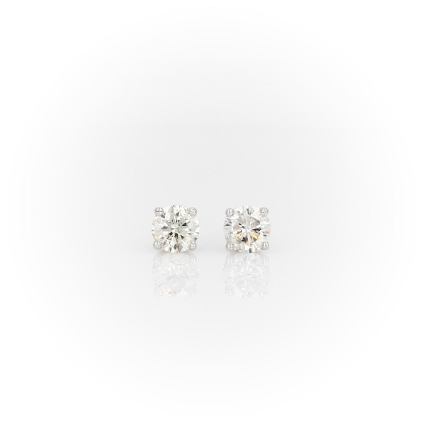 14k White Gold Four-Claw Diamond Stud Earrings (0.73 ct. tw.)