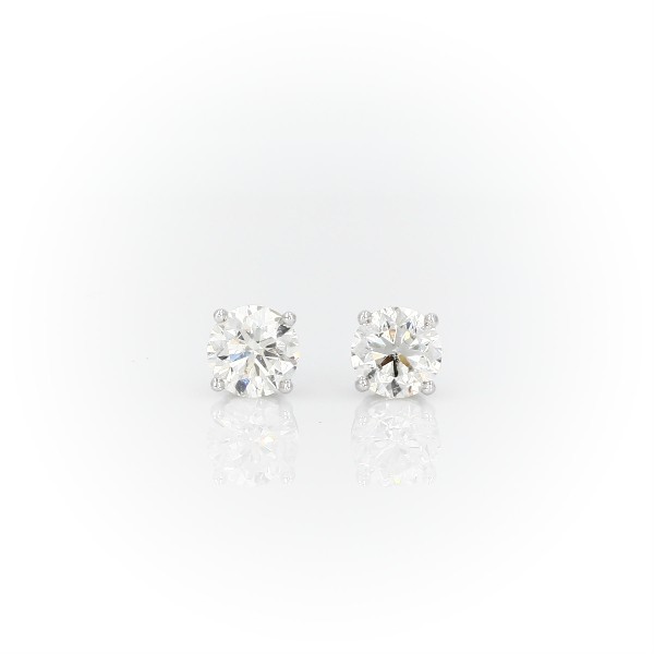 14k White Gold Four-Claw Diamond Stud Earrings (1.45 ct. tw.)