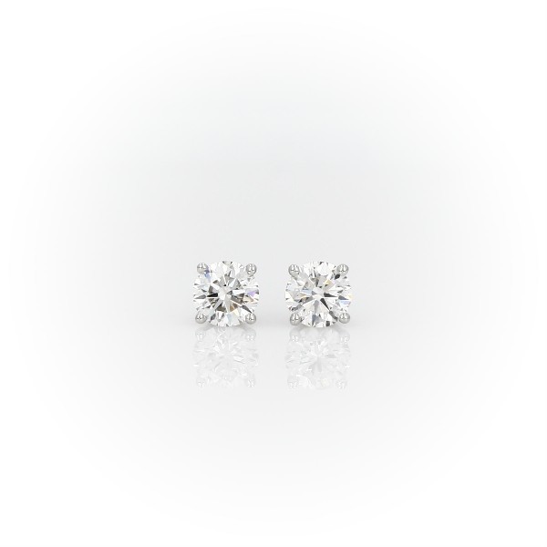 Platinum Four-Claw Diamond Stud Earrings (0.96 ct. tw.)