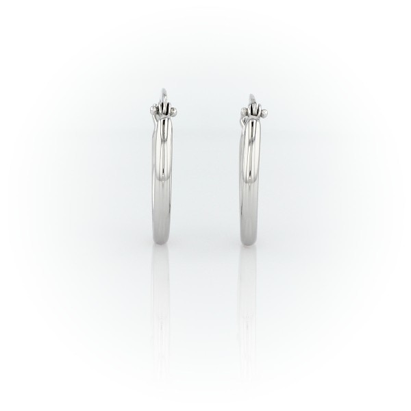 Mini Hoop Earrings in Platinum