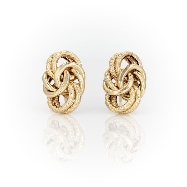 Byzantine Love Knot Earrings in 18k Italian Yellow Gold