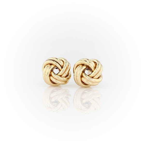 Petite Love Knot Earrings in 14k Italian Yellow Gold