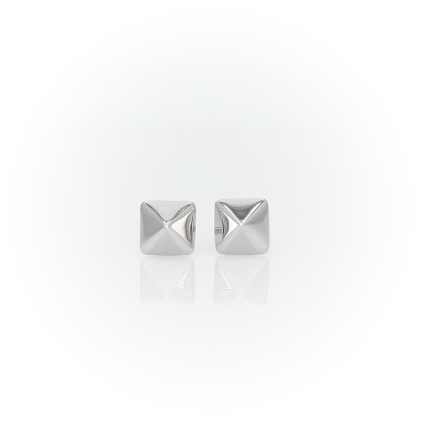 Pyramid Stud Earrings in Sterling Silver