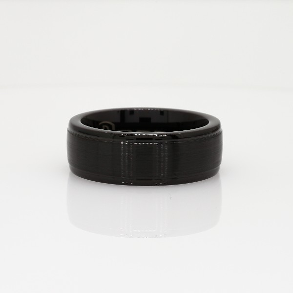 Satin Finish Wedding Ring in Blackened Cobalt (7 mm)