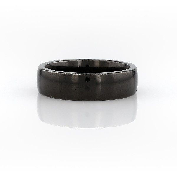 钽低拱内圈圆弧形设计结婚戒指（6.5 毫米）