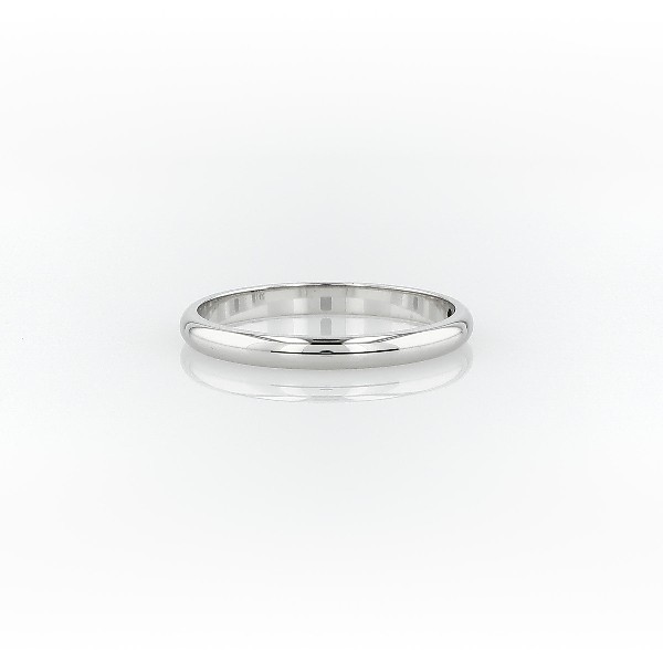 14k 白金經典結婚戒指（2 毫米）
