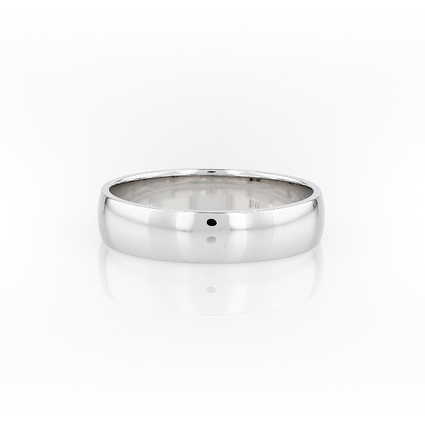 14k 白金經典結婚戒指（5 毫米）