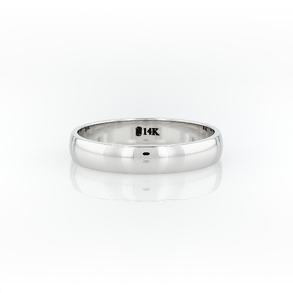 Classic Wedding Ring in 14k White Gold (4 mm)