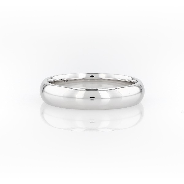 Comfort Fit Wedding Ring in 14k White Gold (5mm)