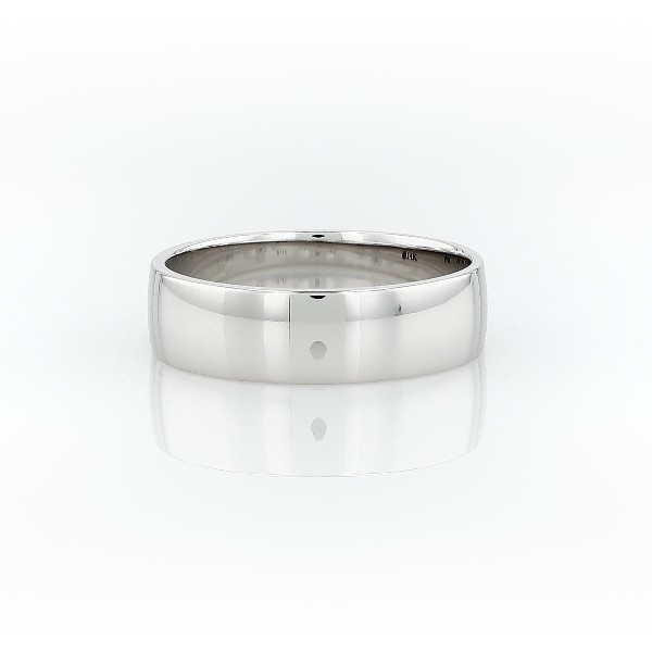 Classic Wedding Ring in 14k White Gold (6 mm)