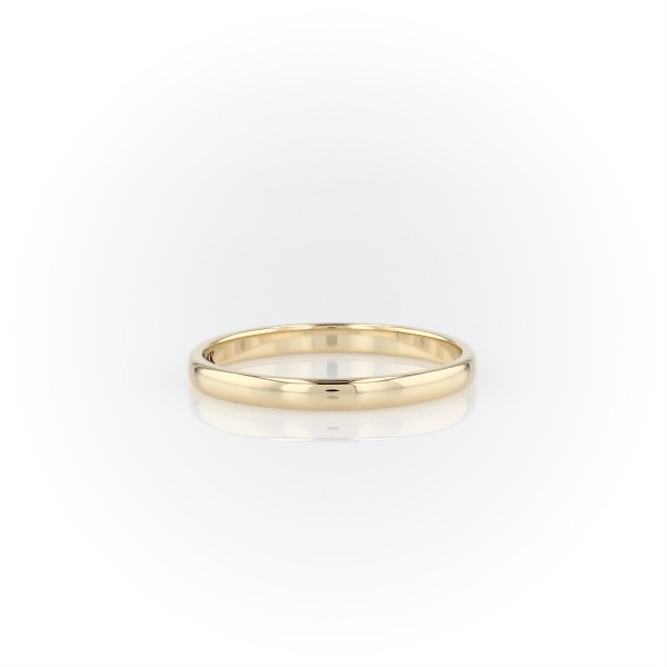 18k 金经典结婚戒指（2 毫米）